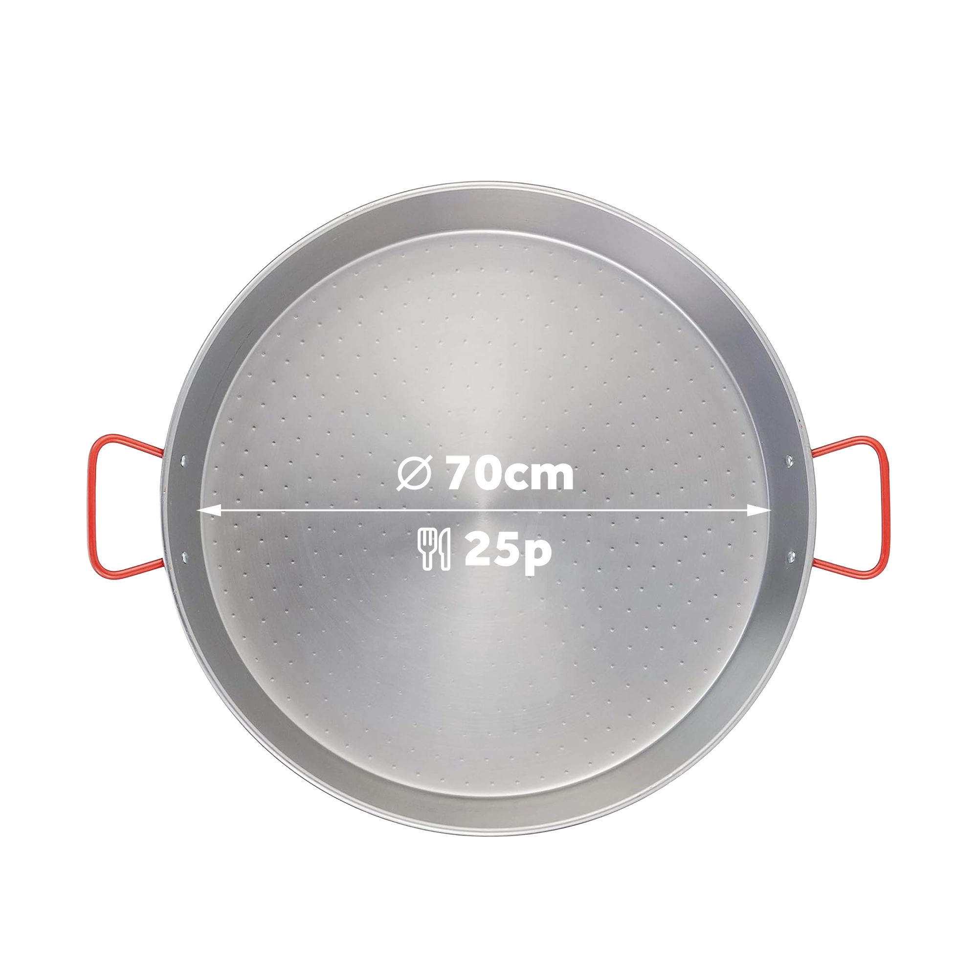 Paellapan "Ibiza" 12-24 personen - 70cm met 21kW Gasbrander - Hoog Model