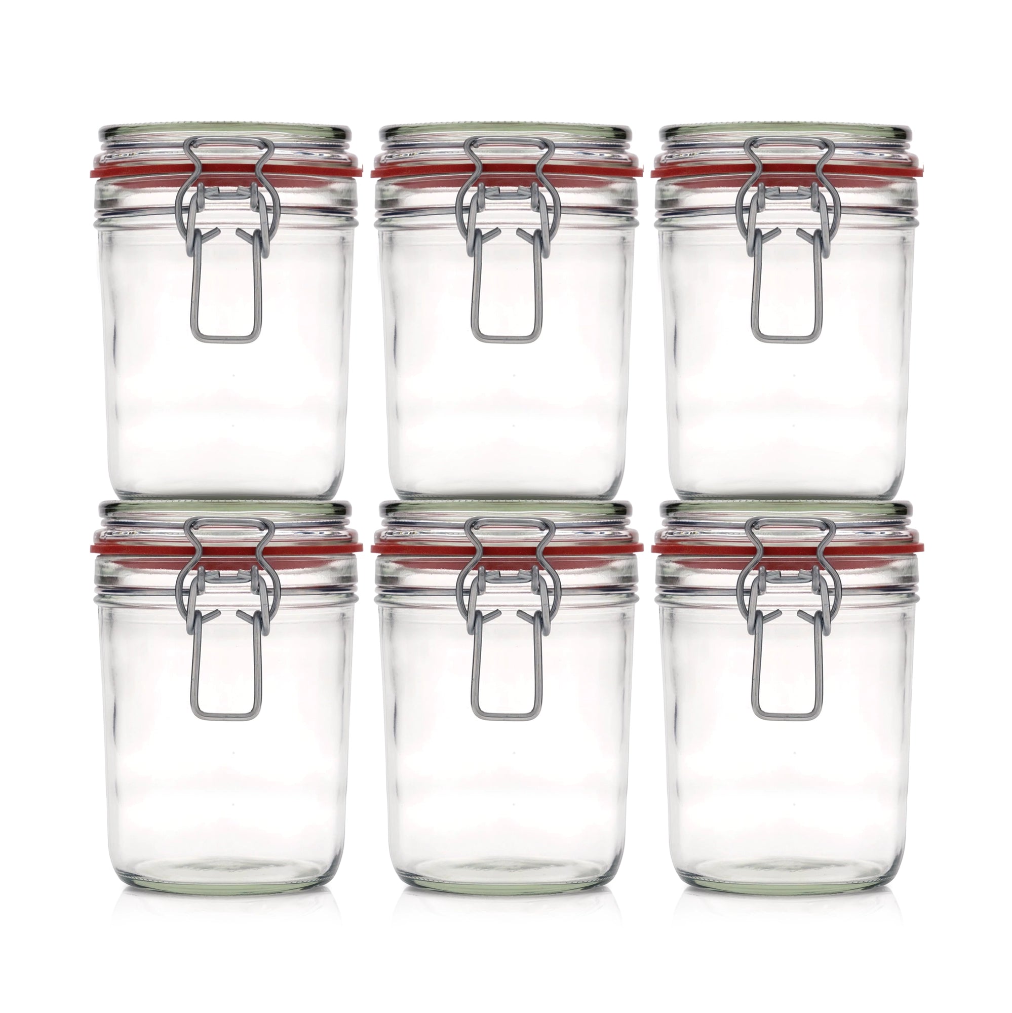 Le Pratique - Weckpot - 6x0,75 Liter - Set van 6 Beugelpotten 750ml - set van 6 - productfoto