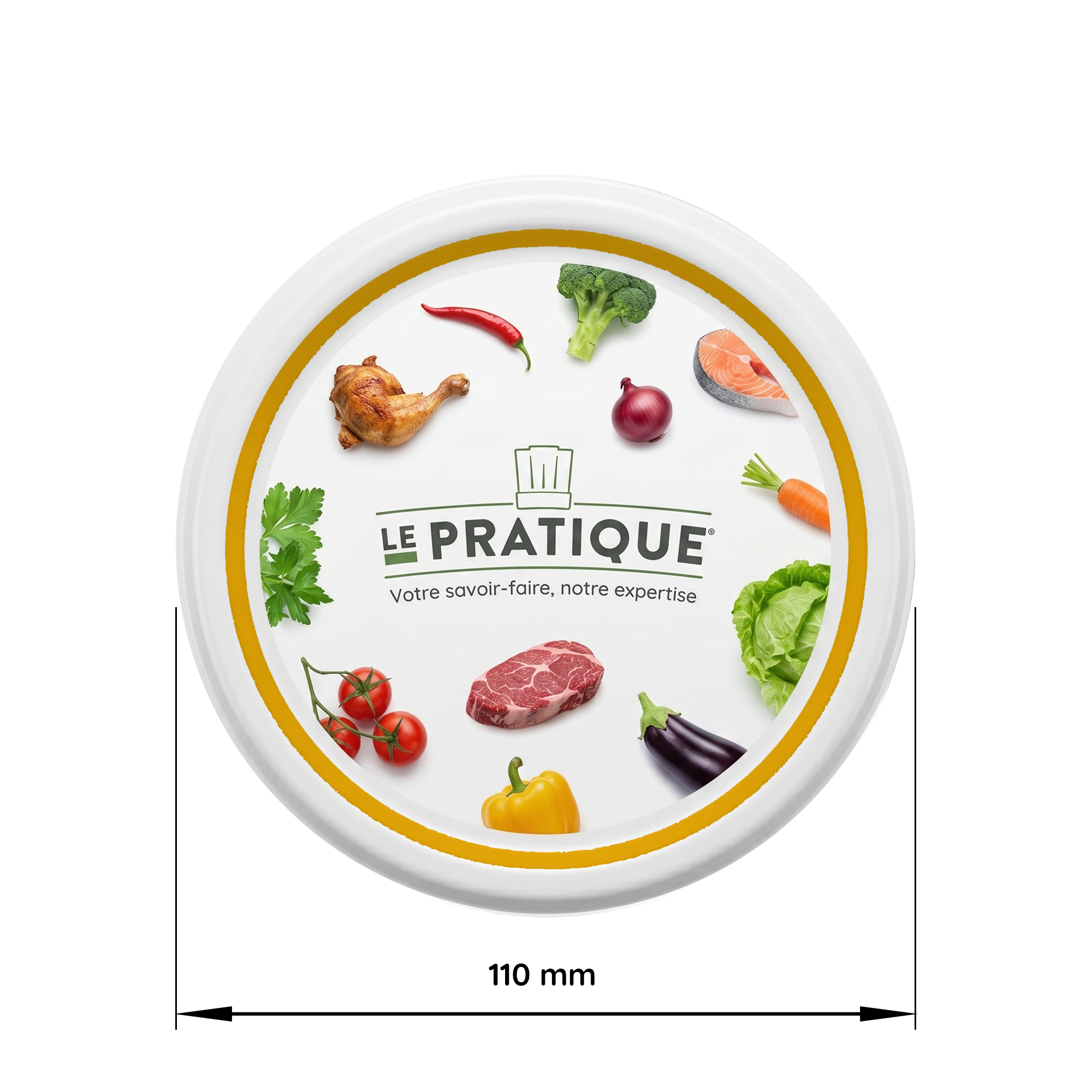 Le Pratique - Twist-Off Deksels 6x110mm voor Inmaakpotten TO110 - set van 6 - productfoto