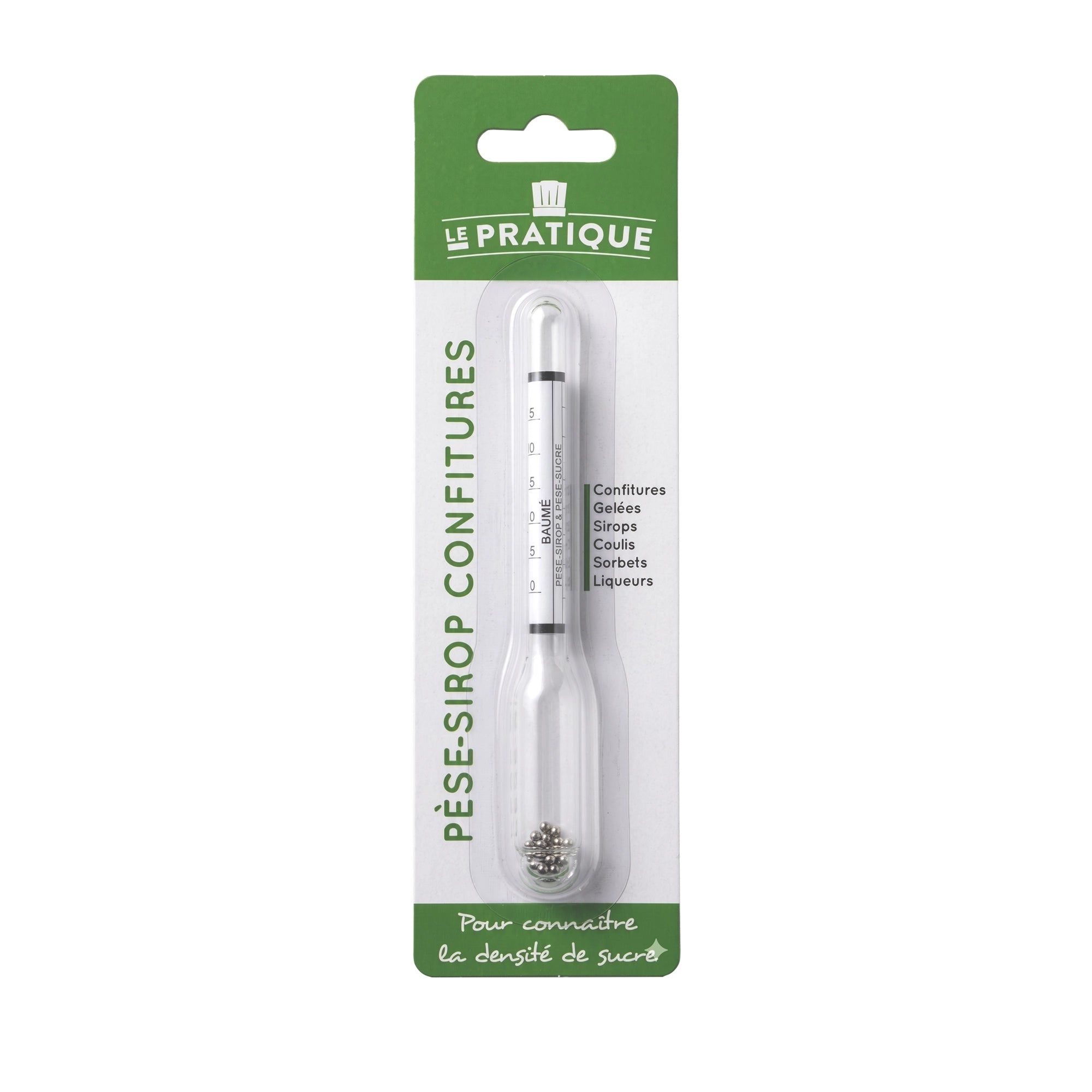 Le Pratique - Siroop Hydrometer - Dichtheidsmeter voor Jam, Siroop en Likeur - verpakking miniatuur