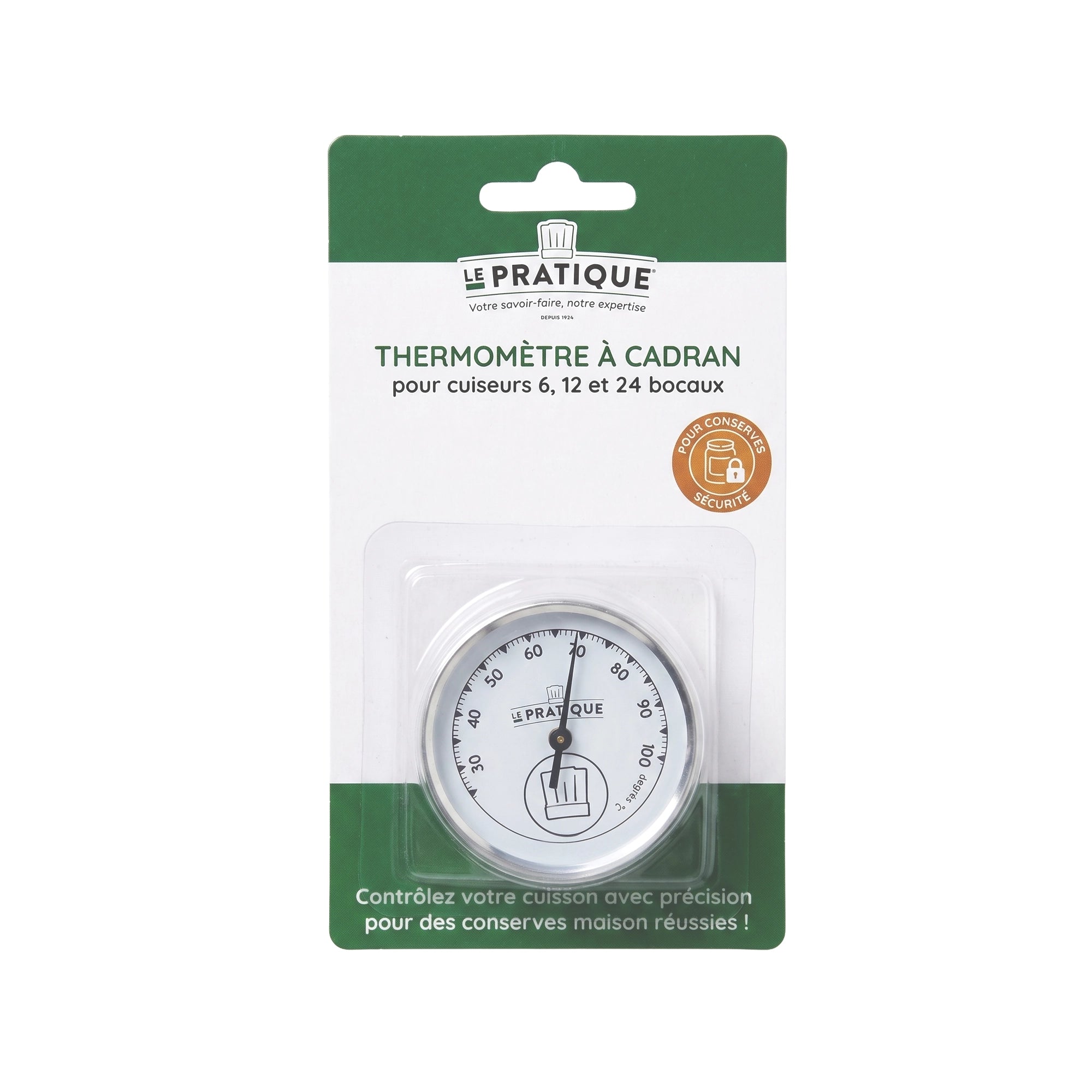 Le Pratique - Inmaakthermometer - Wijzerthermometer voor Weckketel en Inmaakpan - verpakking miniatuur