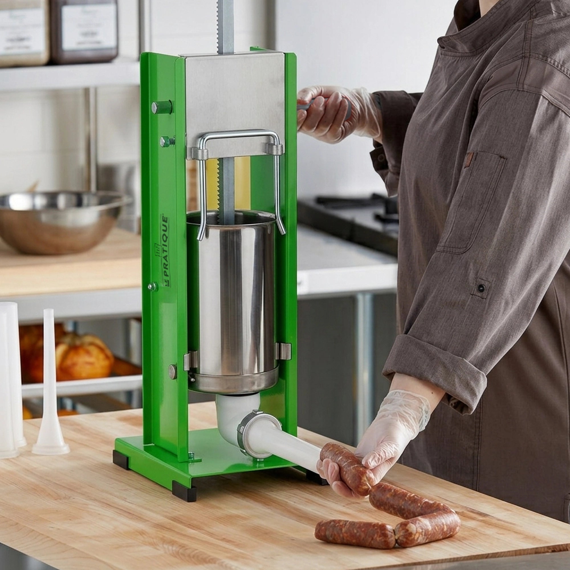 Le Pratique - Worstenvuller Verticaal 3L - RVS cilinder 2 snelheden - sfeerbeeld miniatuur