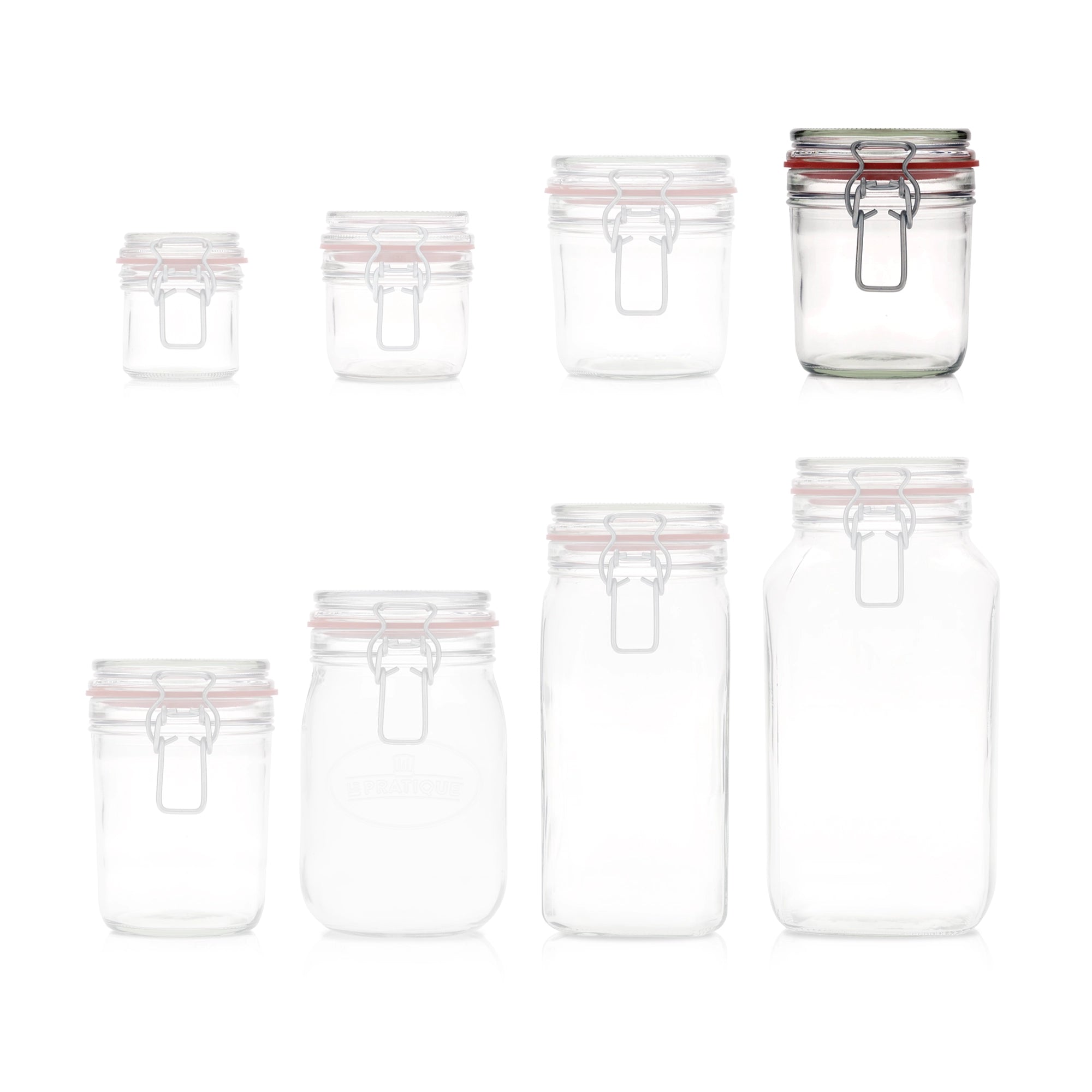 Le Pratique - Weckpot - 0,5 Liter - Rond 500ml - maatindicatie