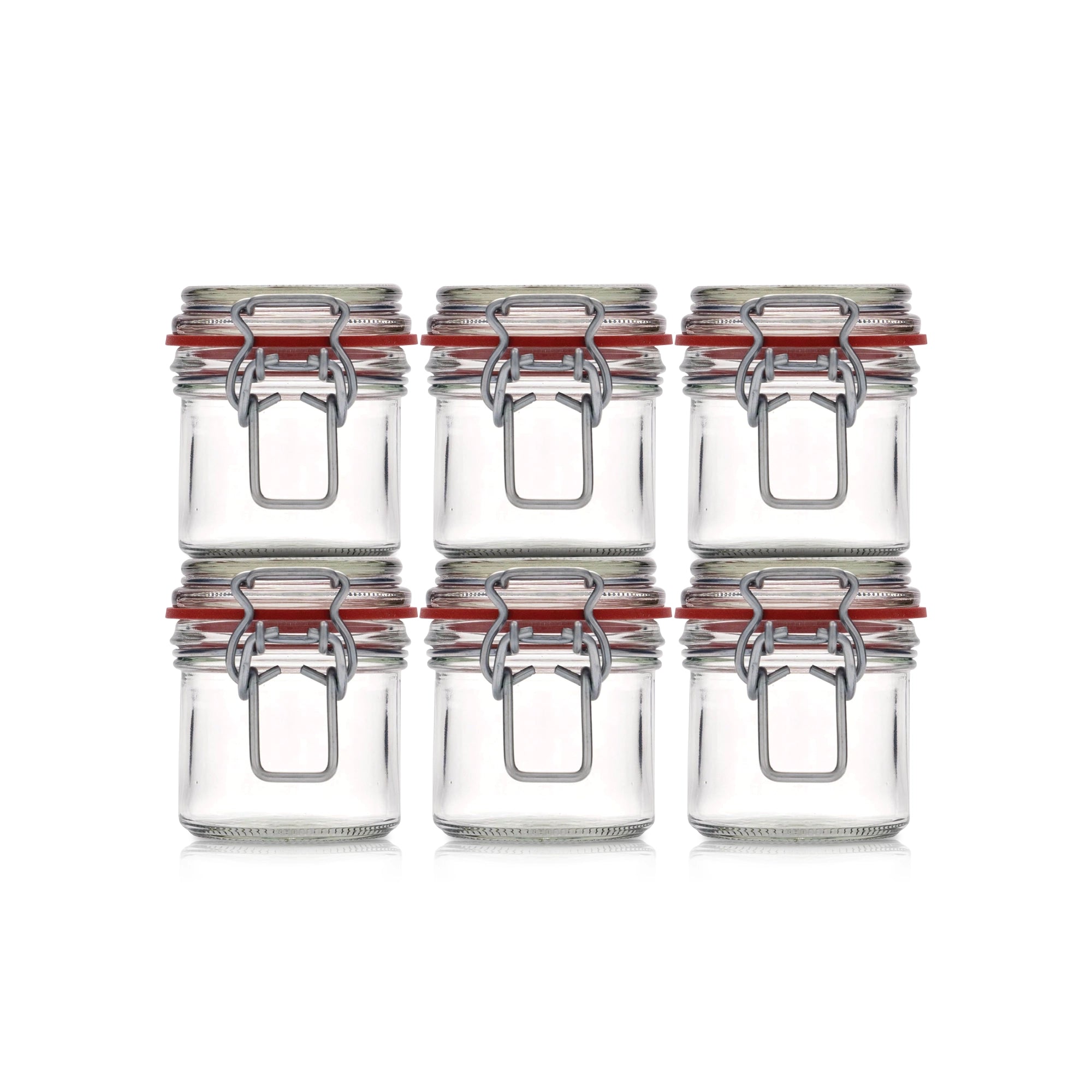Le Pratique - Weckpotjes - 6x0,125 Liter - Set van 6 Beugelpotten 125ml - set van 6 - productfoto miniatuur