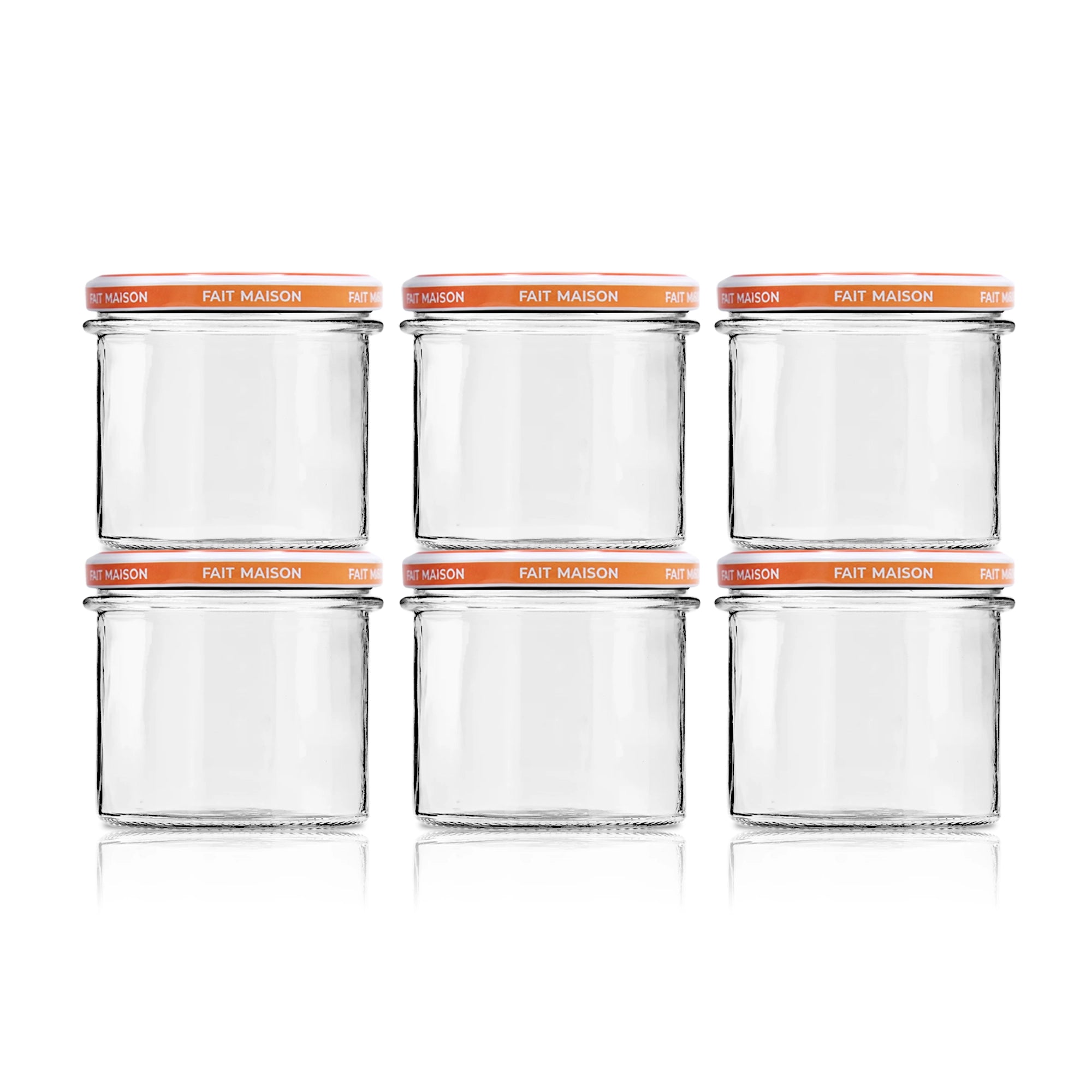 Le Pratique - Glazen Potten 6x0,35 Liter - Set van 6 Inmaakpotten 350ml - set van 6 - productfoto miniatuur