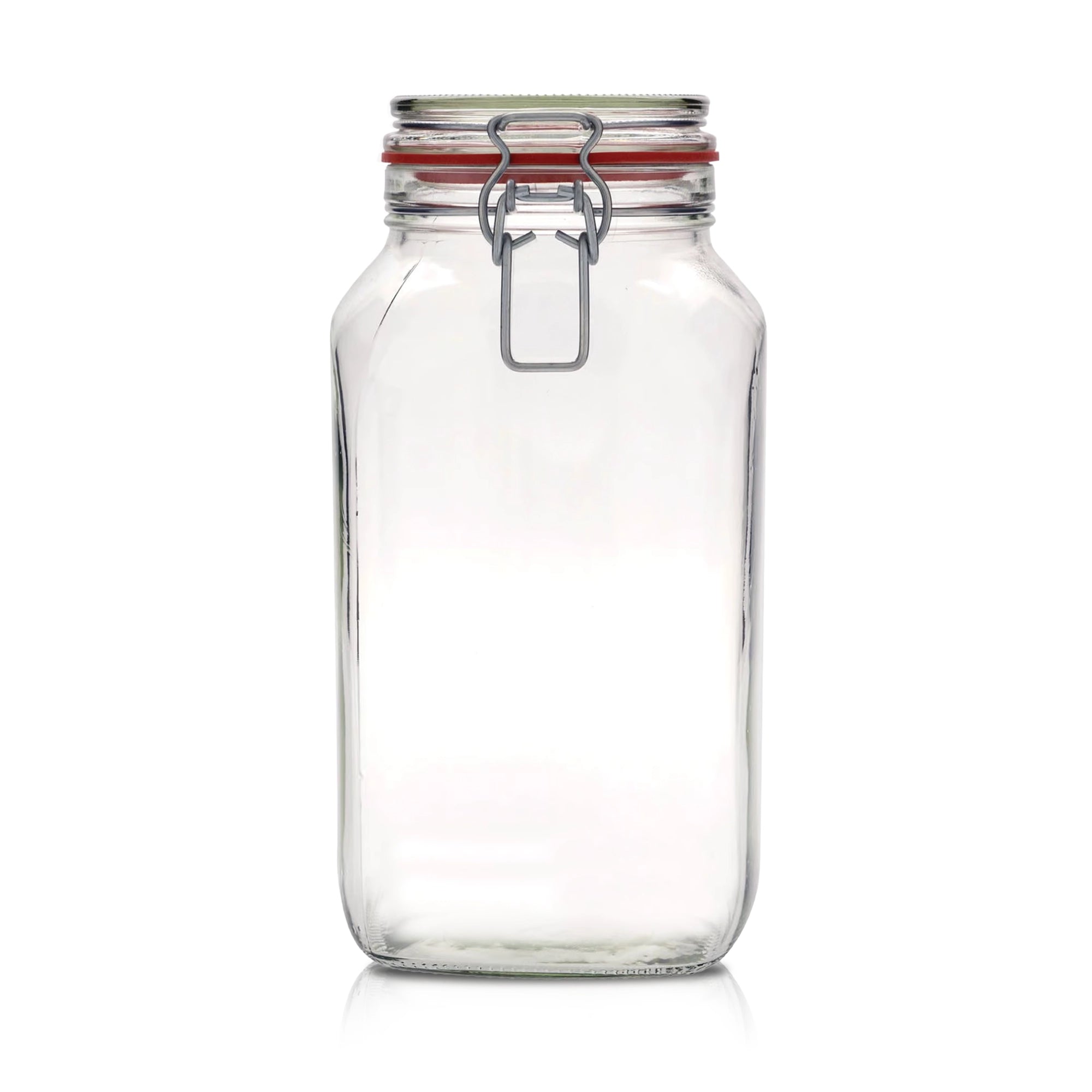 Le Pratique - Weckpot - 2,5 Liter - Vierkante Beugelpot 2500ml - productfoto miniatuur