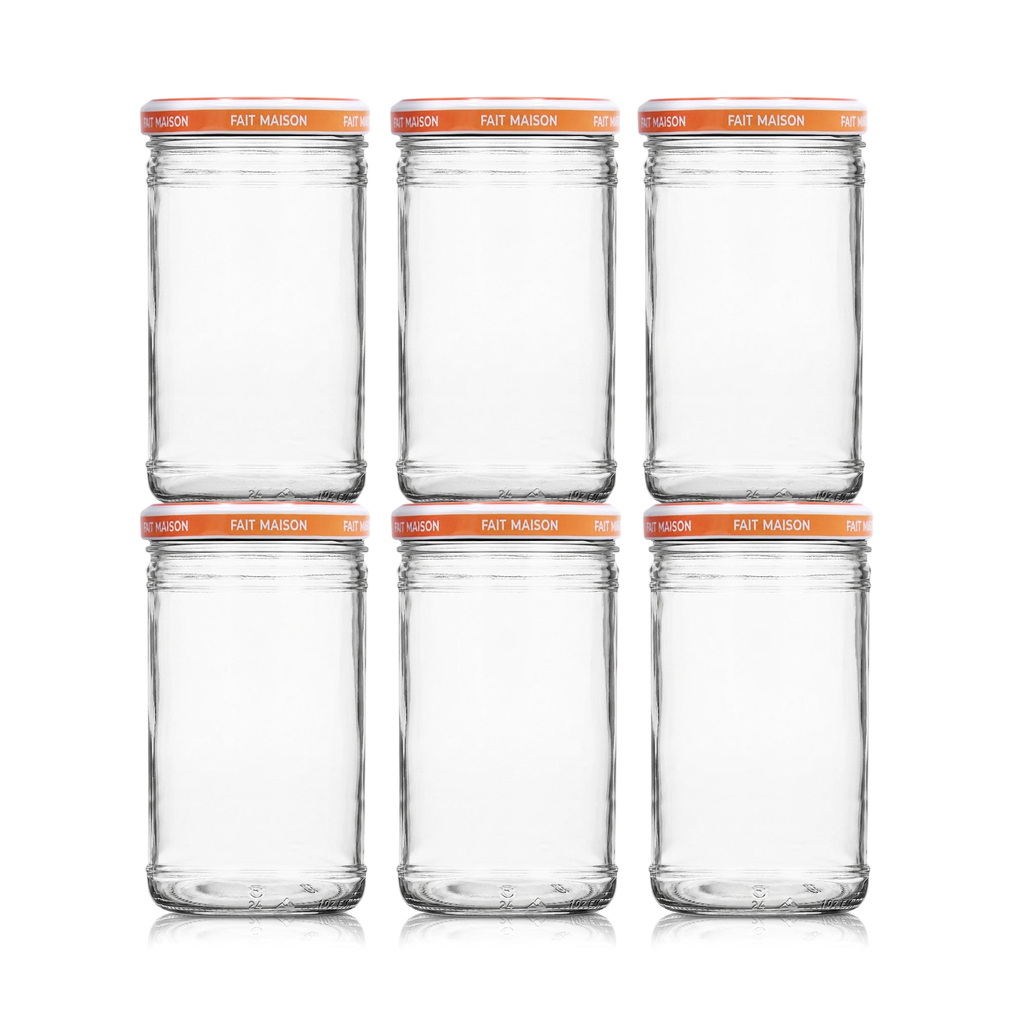Le Pratique - Glazen Potten 6x1,0 Liter - Set van 6 Inmaakpotten 1000ml - set van 6 - productfoto 1 miniatuur
